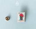 France Rooster Stamp Pin