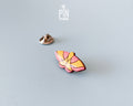 Rosy Maple Moth Pin