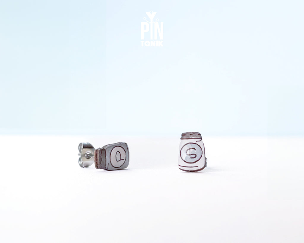 Salt & Pepper Shaker Stud Earrings