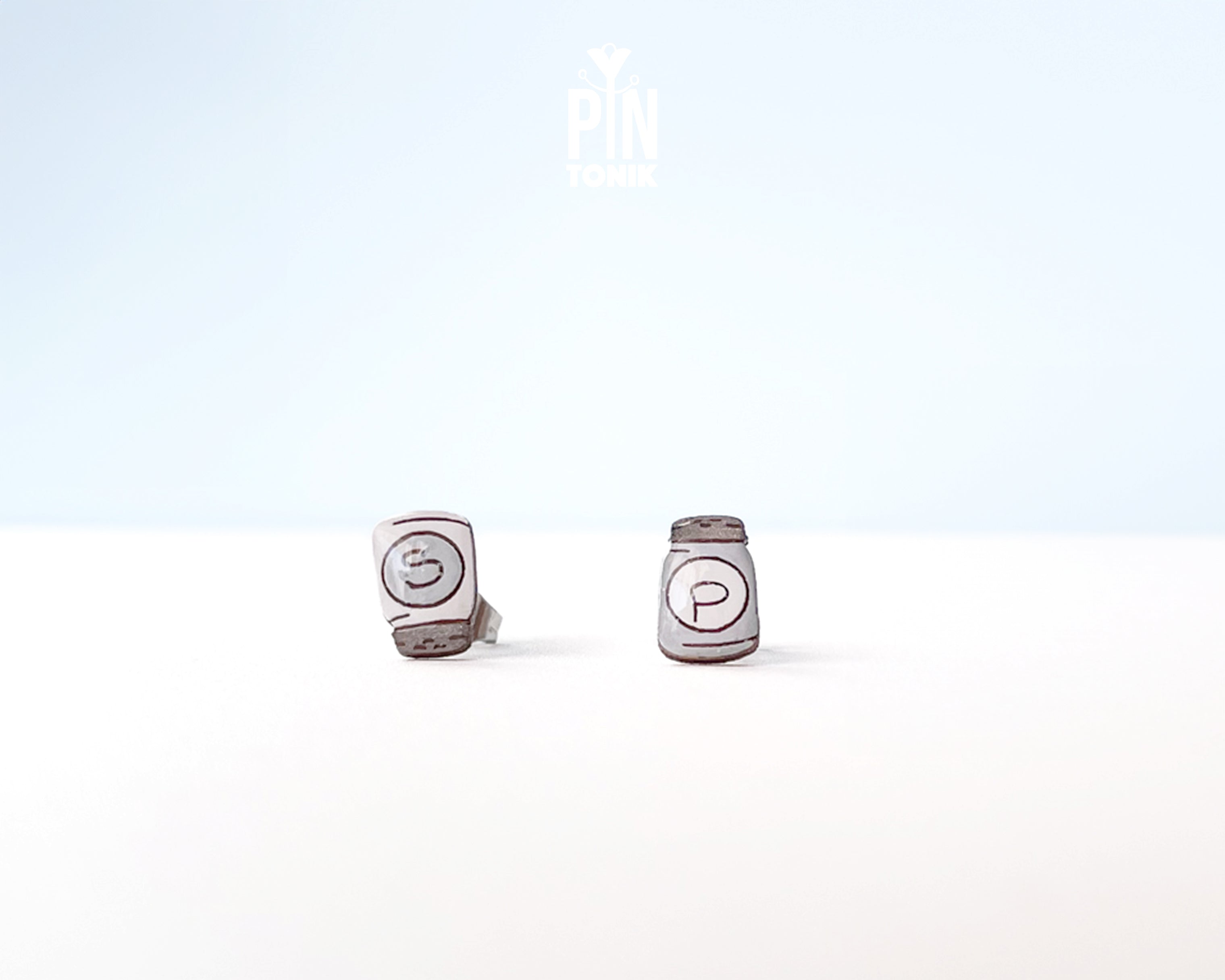 Salt & Pepper Shaker Stud Earrings