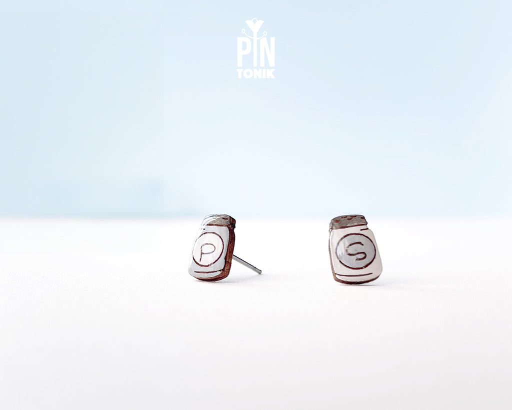 Salt & Pepper Shaker Stud Earrings