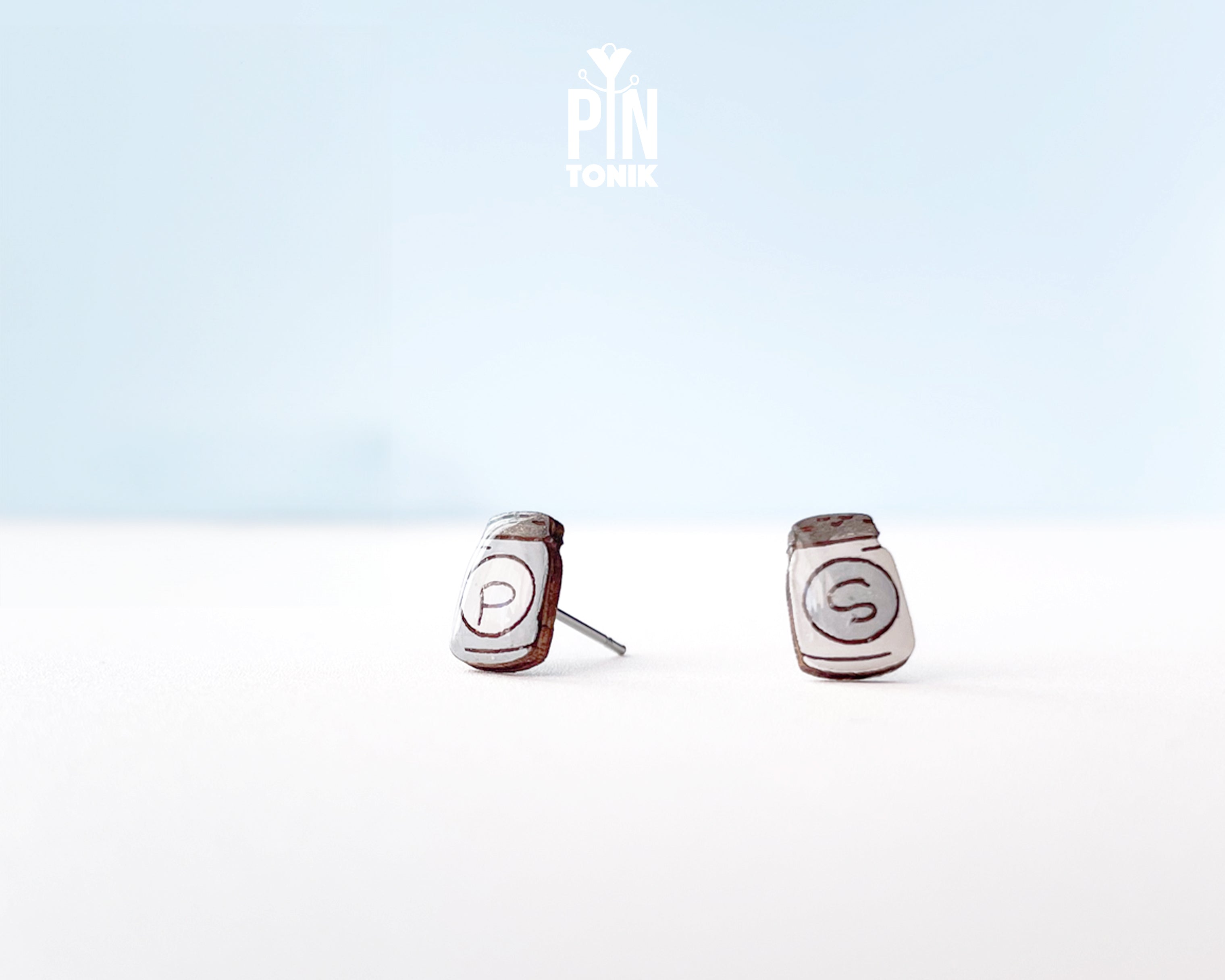 Salt & Pepper Shaker Stud Earrings