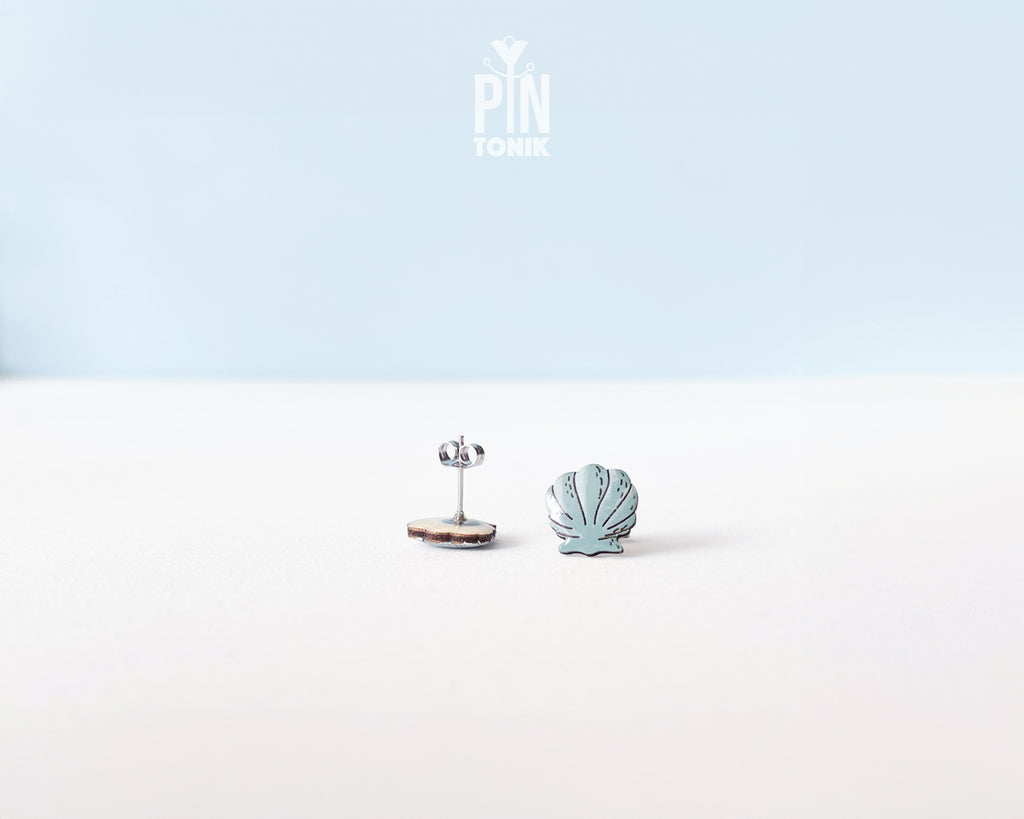 Scallop Shells Stud Earrings