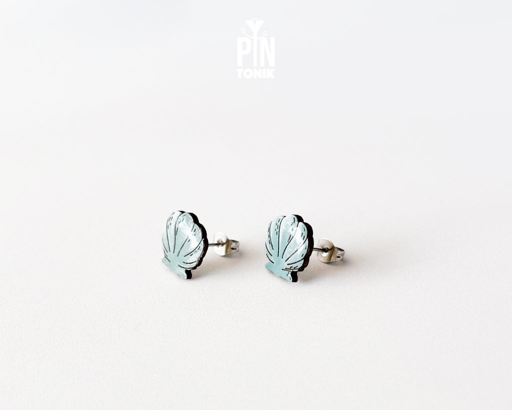Scallop Shells Stud Earrings