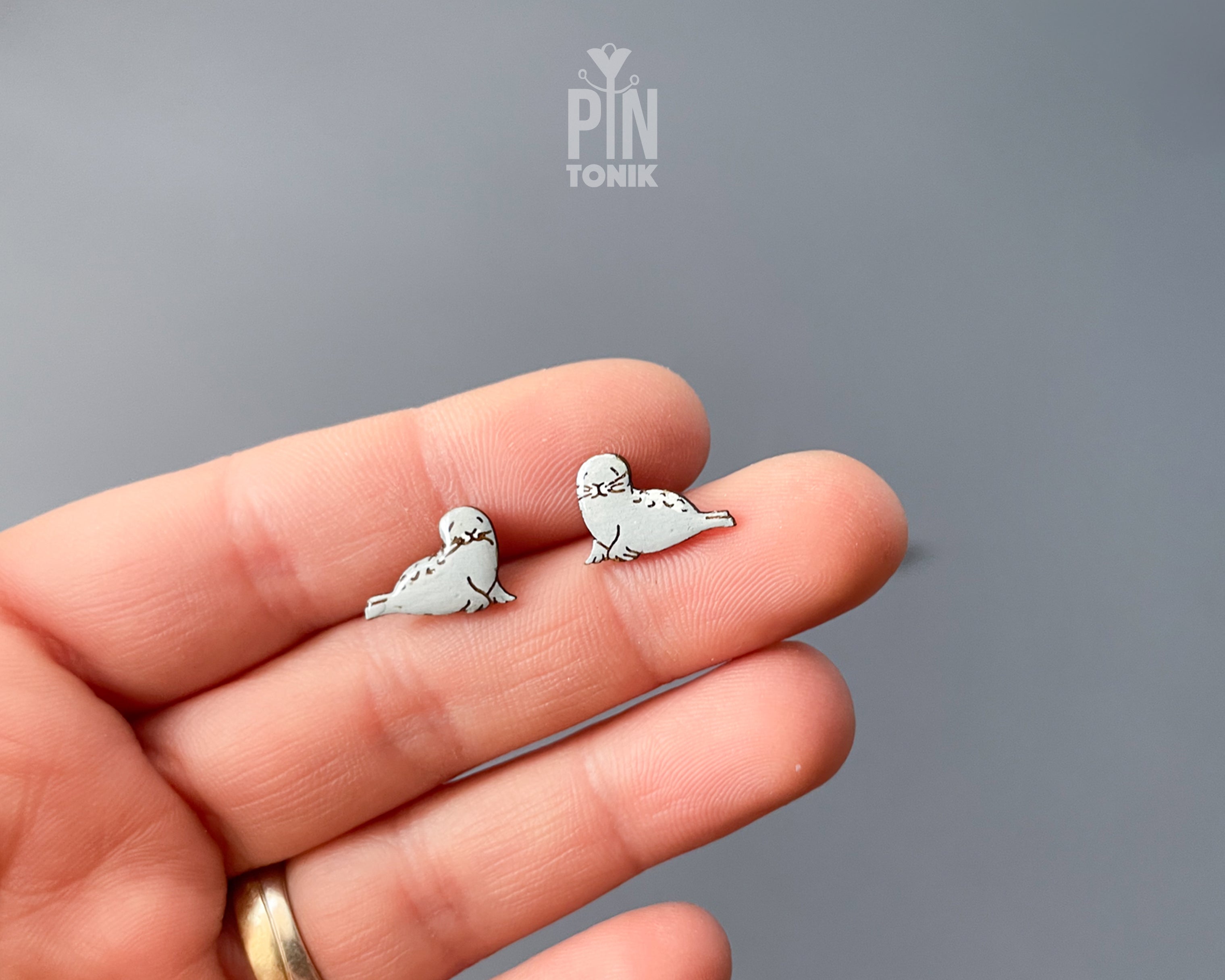 Boucles d'oreilles clous pingouin
