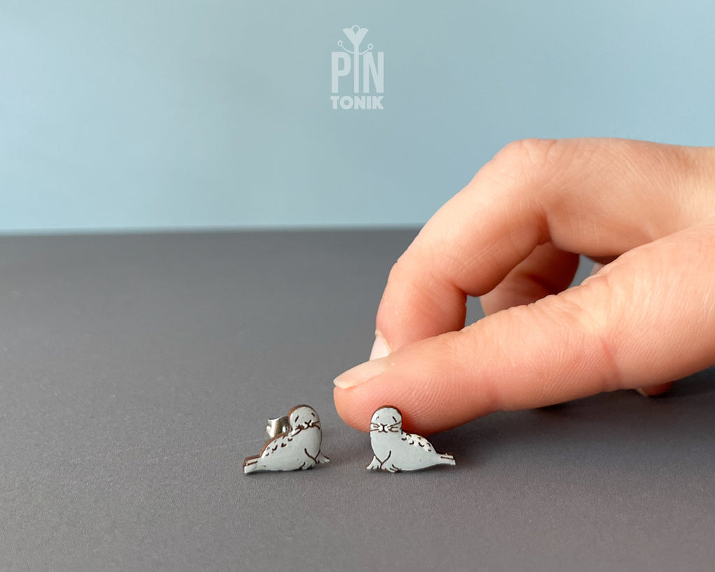 Boucles d'oreilles clous pingouin