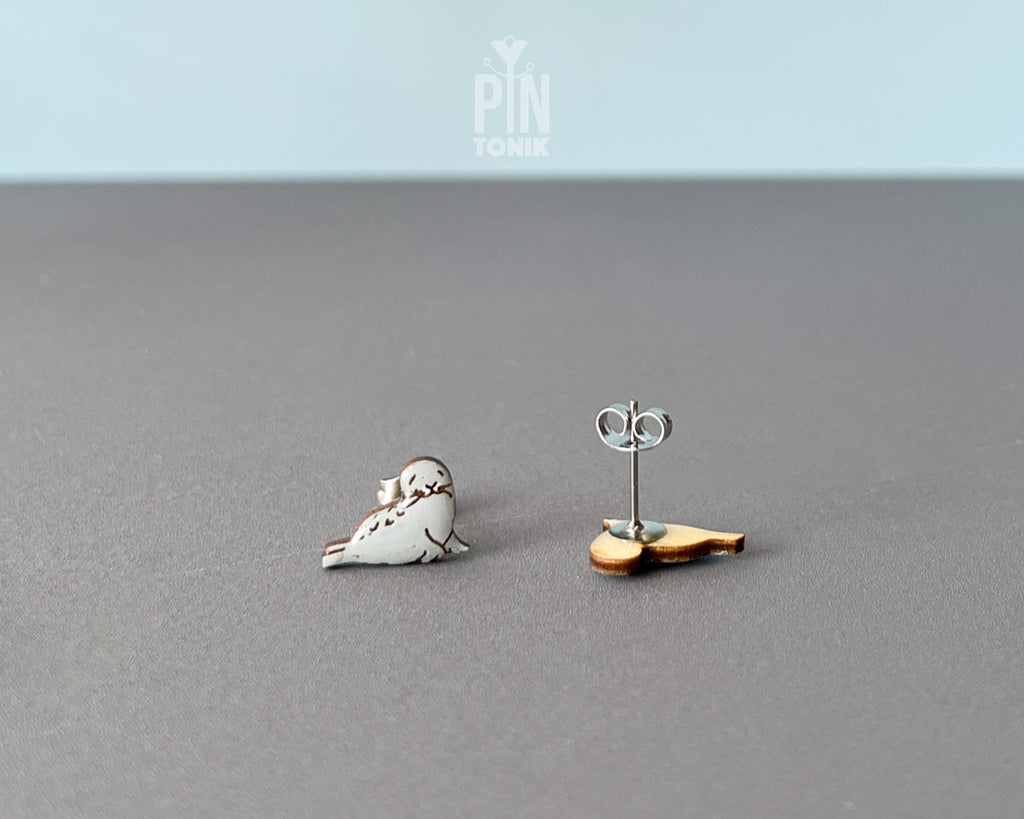 Boucles d'oreilles clous pingouin