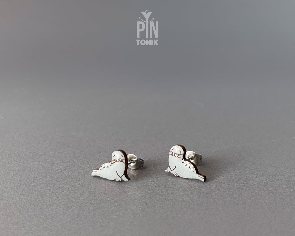Boucles d'oreilles clous pingouin