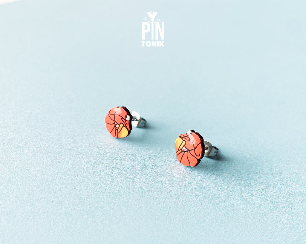 Shrimp Stud Earrings