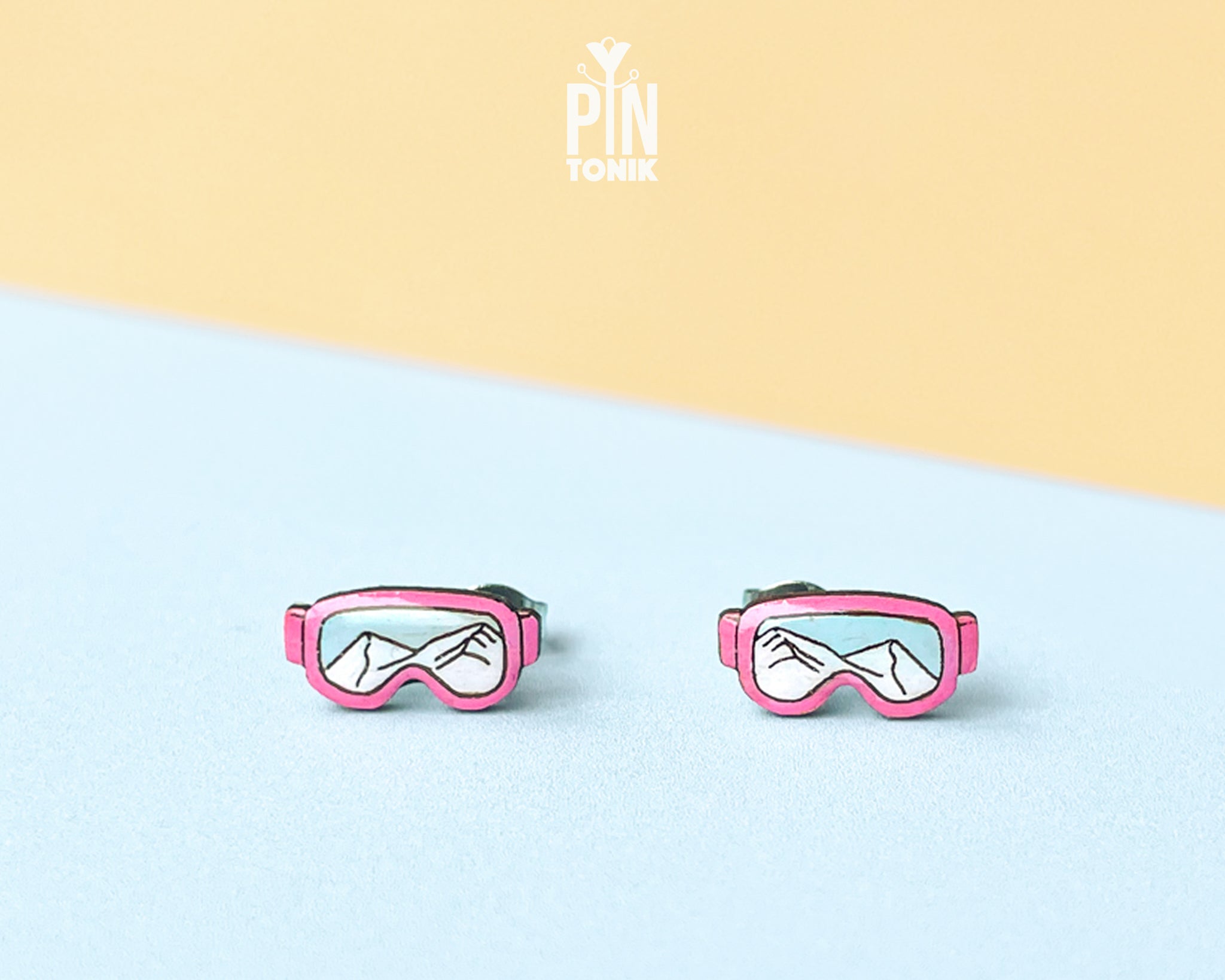 Ski Goggle Stud Earrings