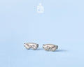 Boucles d'oreilles clous masque de ski gris