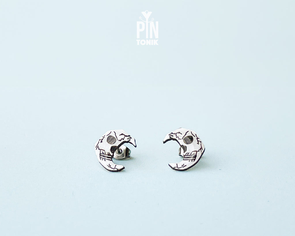 Skull Moon Studs