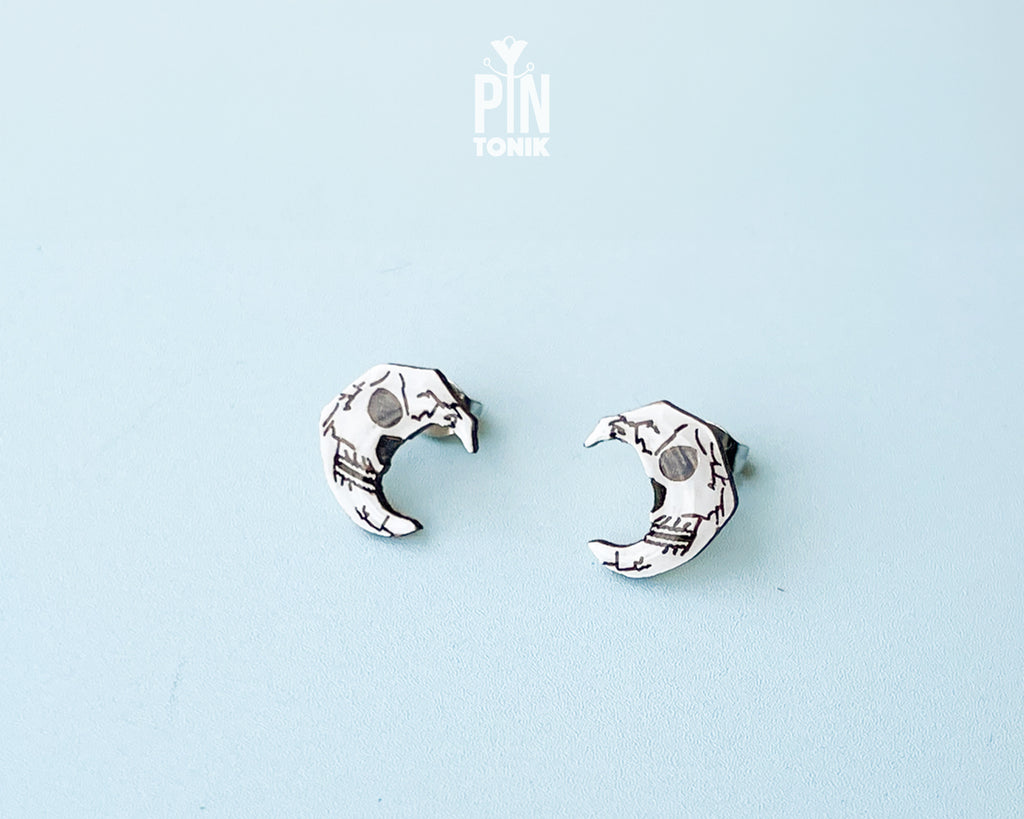Skull Moon Studs