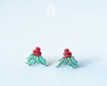 Holly Skull Studs