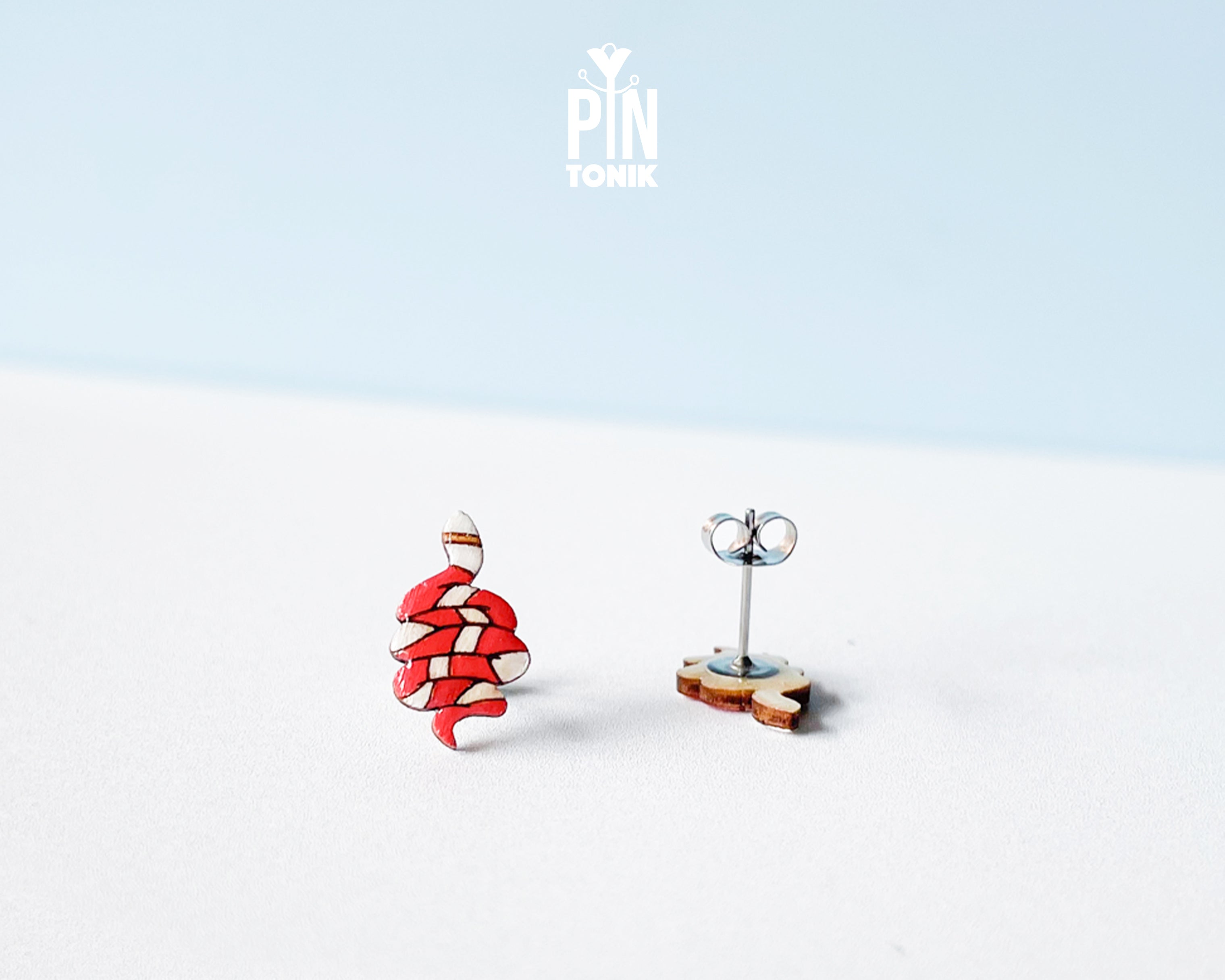 Corn Snake Stud Earrings