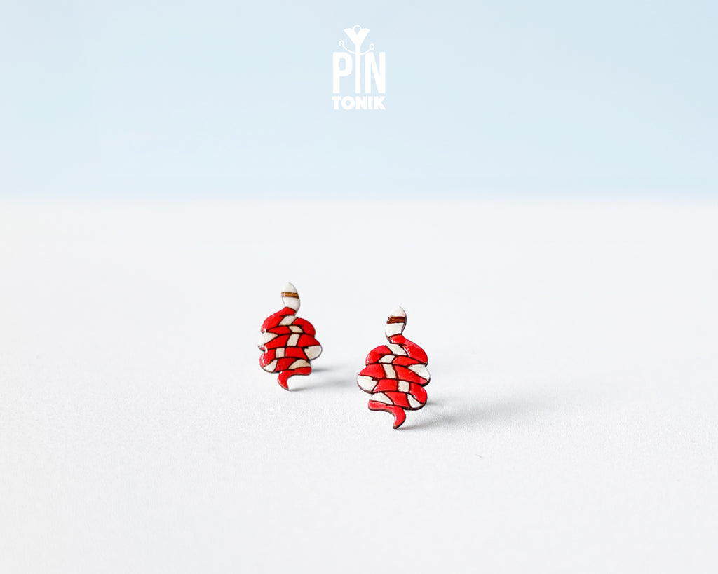 Corn Snake Stud Earrings