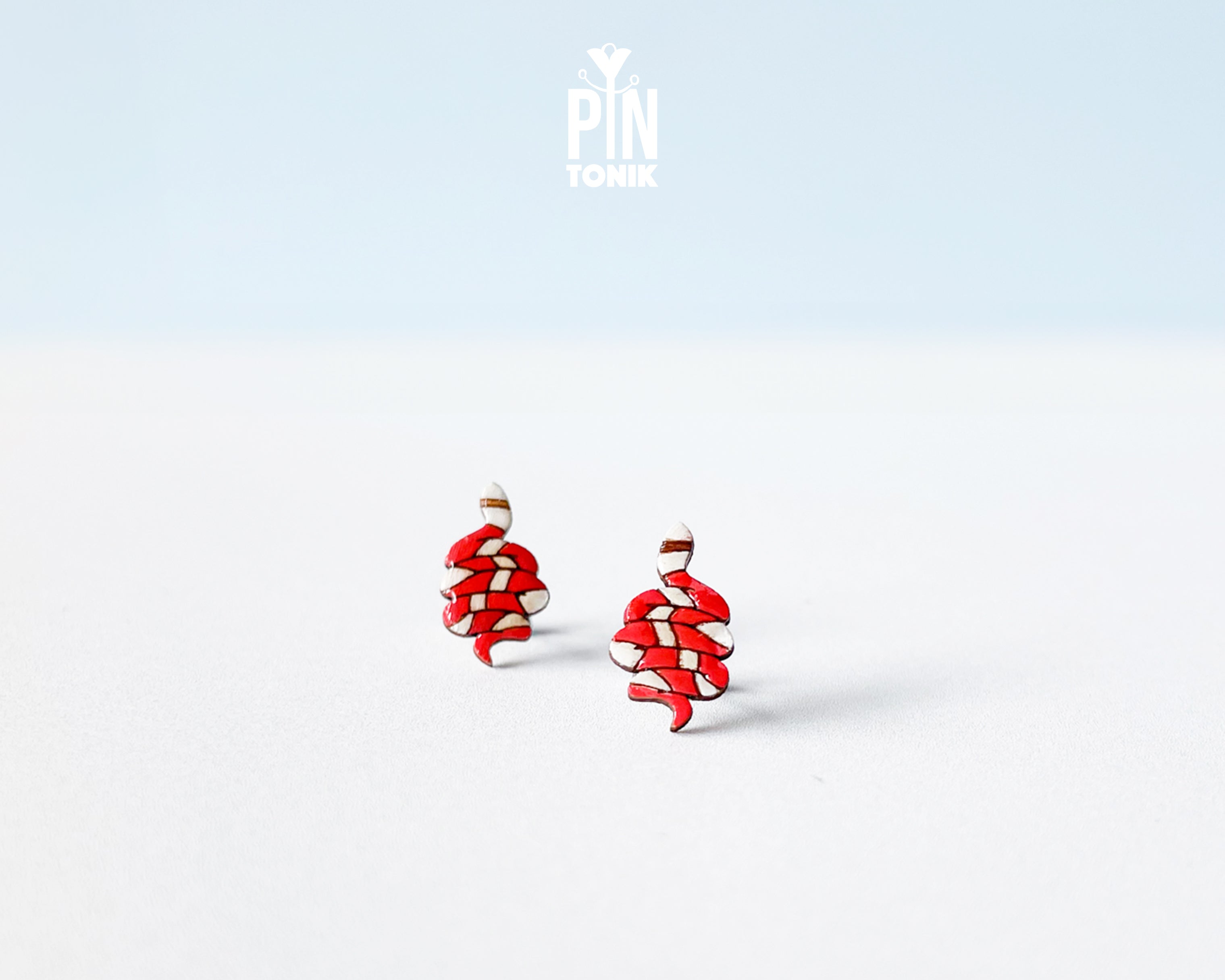 Corn Snake Stud Earrings