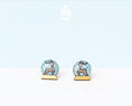 Reindeer in Snow Globe Studs