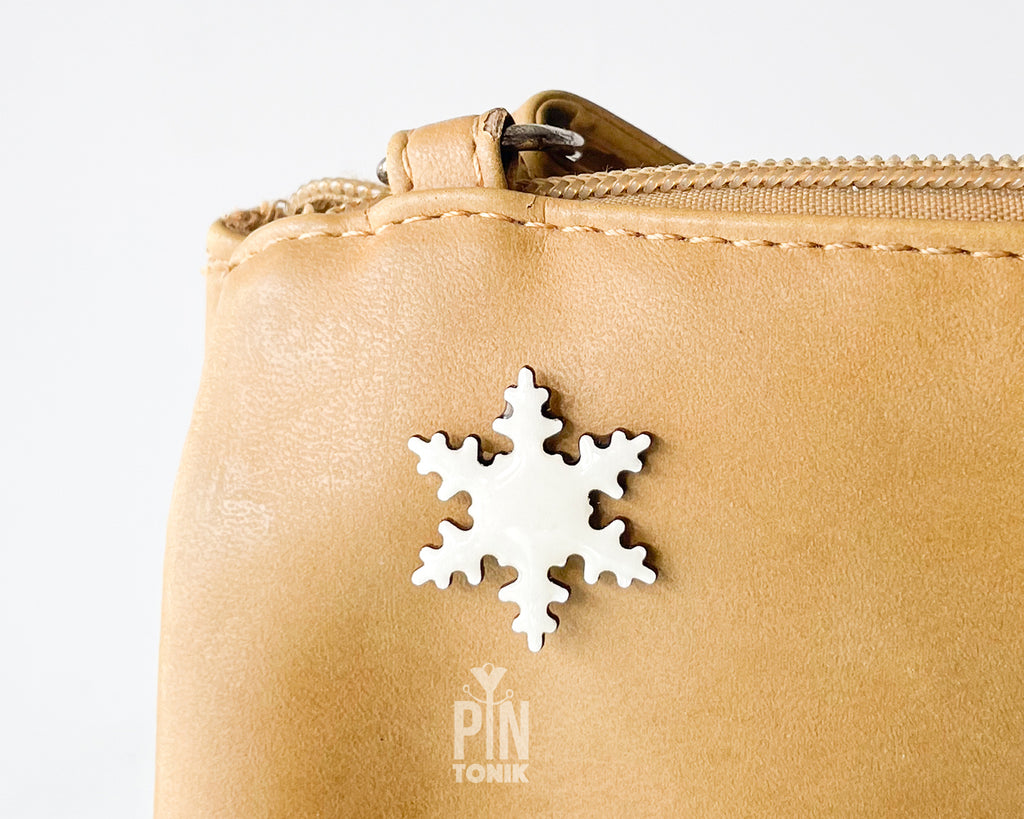 White Snowflake Pin