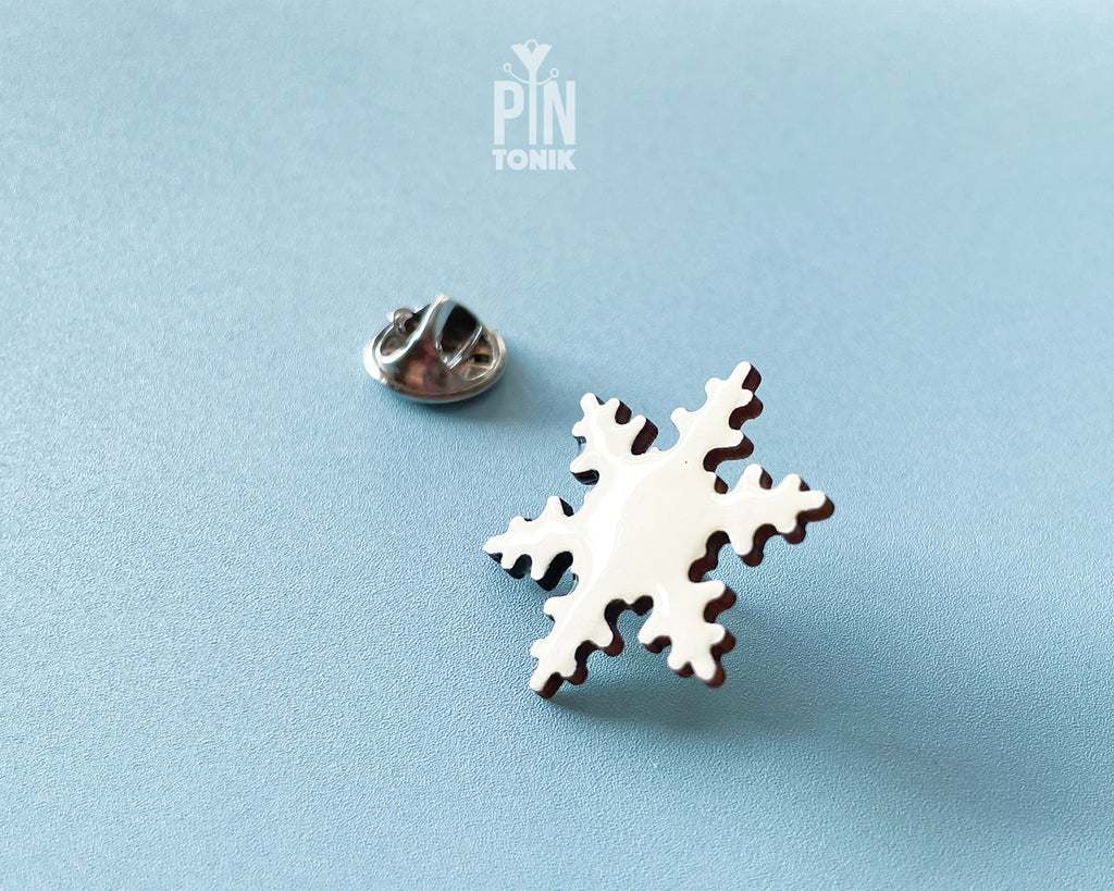 White Snowflake Pin