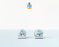 Snowman in Snow Globe Studs