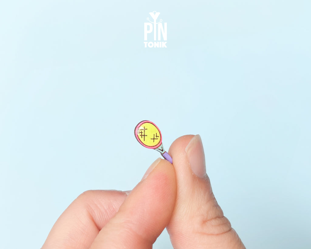 Boucles d'oreilles clous raquette de tennis