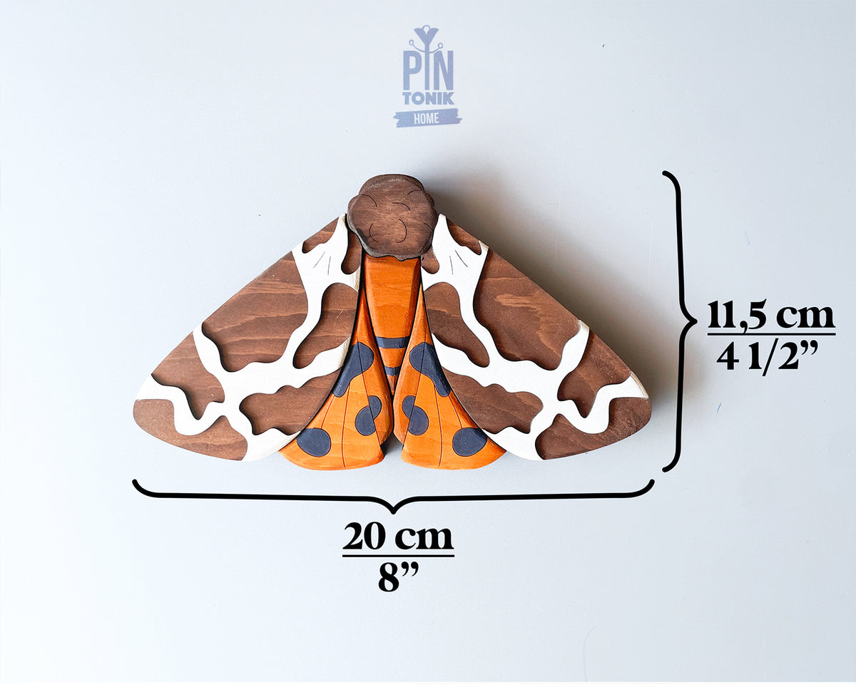 Garden Tiger Moth - Wood Wall Art Decor