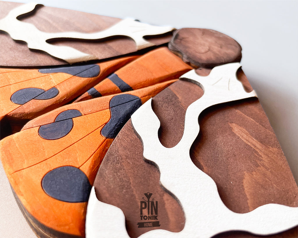 Garden Tiger Moth - Wood Wall Art Decor