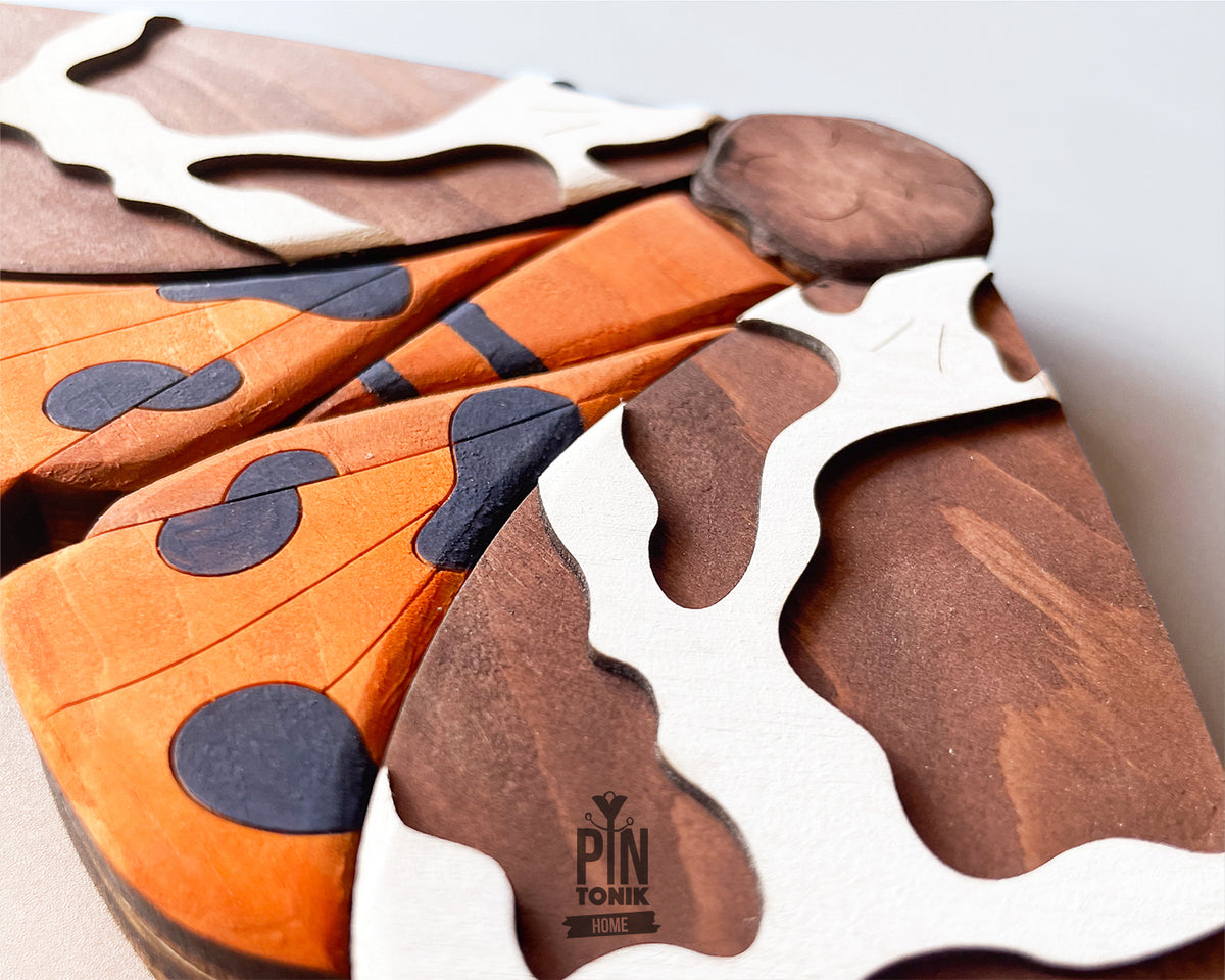 Garden Tiger Moth - Wood Wall Art Decor
