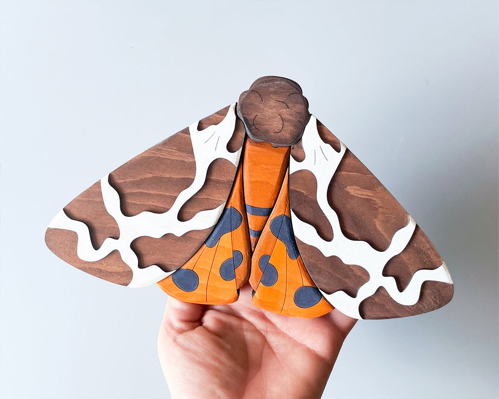Garden Tiger Moth - Wood Wall Art Decor