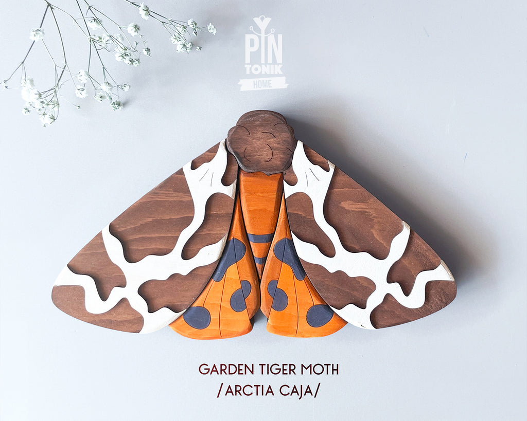 Garden Tiger Moth - Wood Wall Art Decor