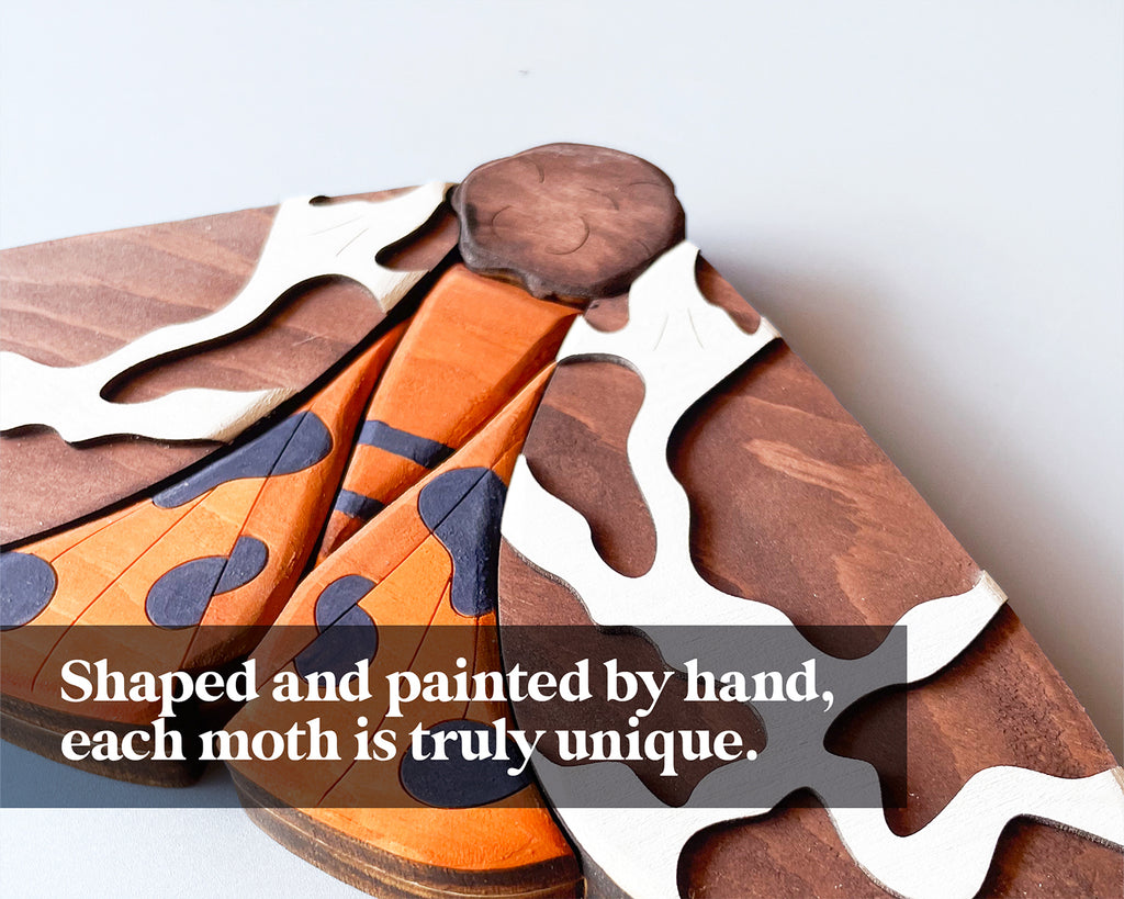 Garden Tiger Moth - Wood Wall Art Decor