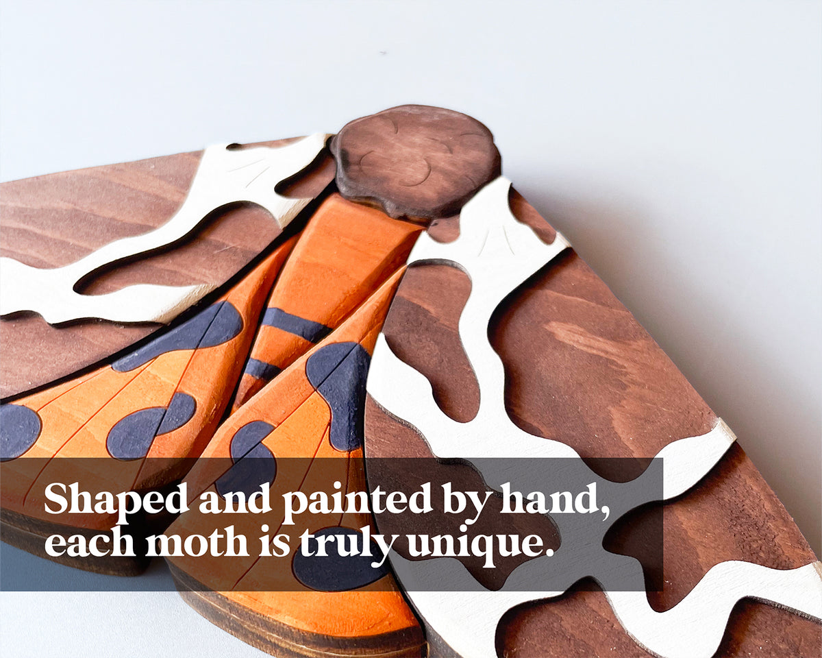 Garden Tiger Moth - Wood Wall Art Decor