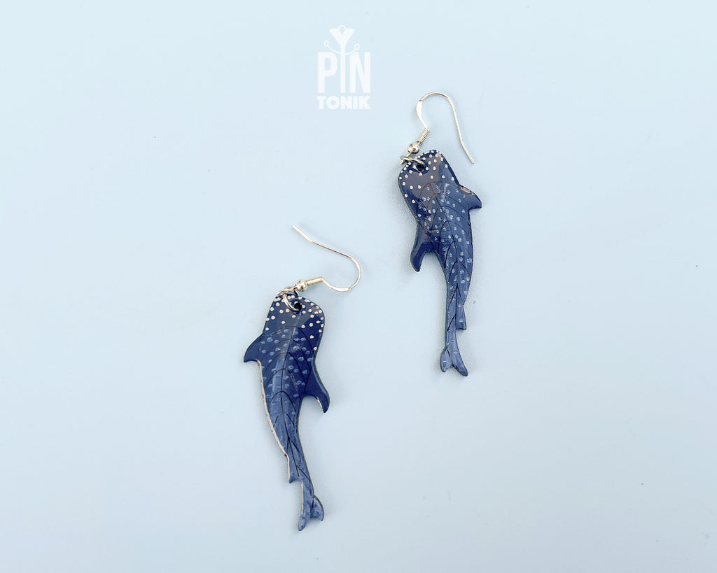 Whale Shark Wooden Earrings