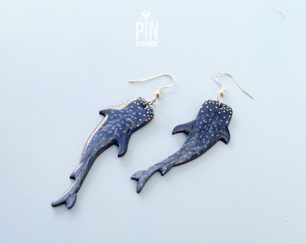 Whale Shark Wooden Earrings