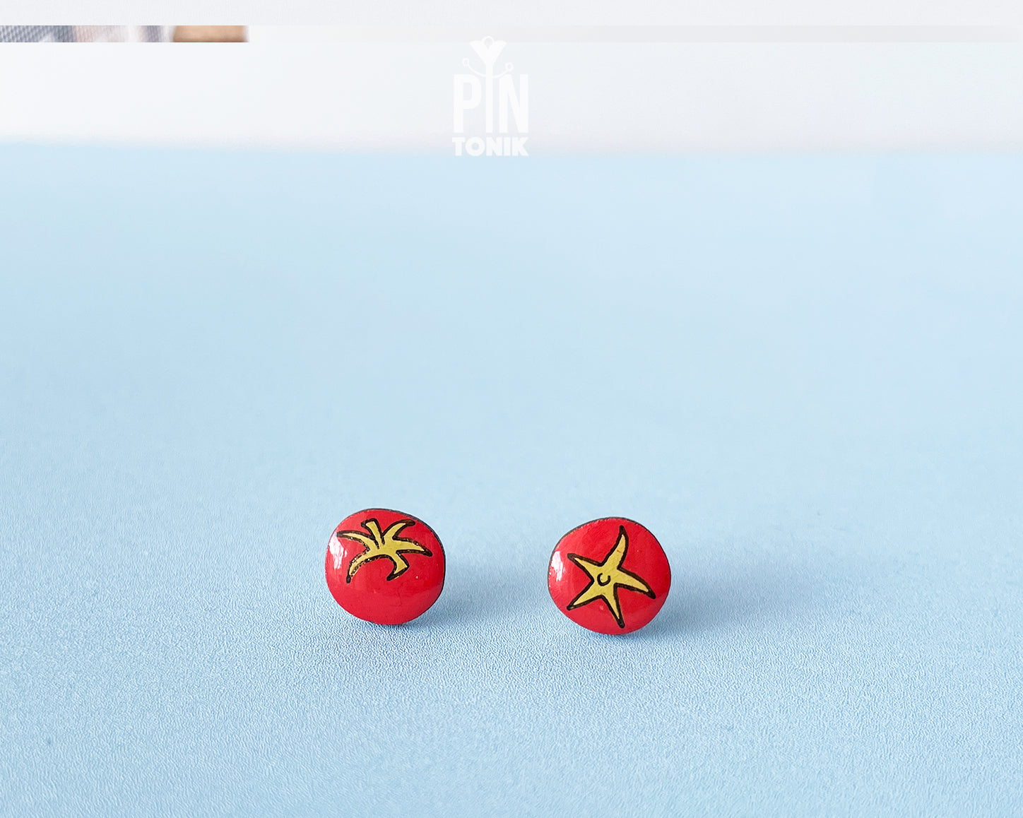 Tomato Stud Earrings
