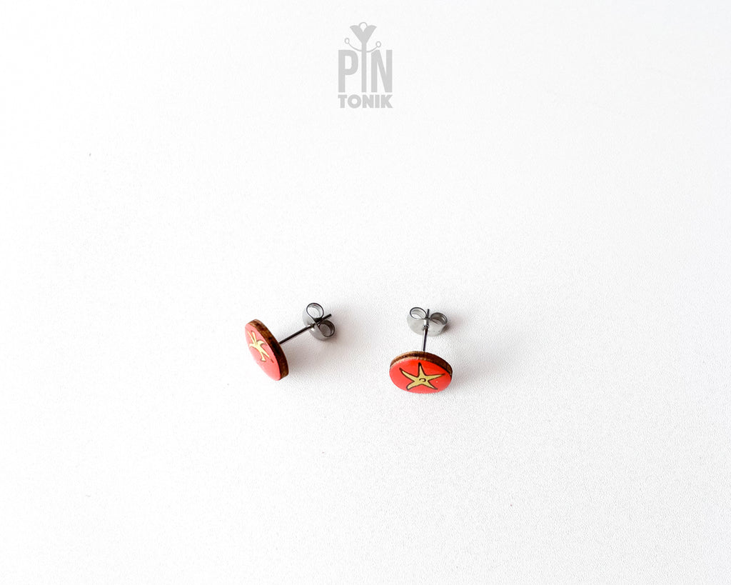 Tomato Stud Earrings