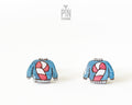 Candy Cane Sweater Studs