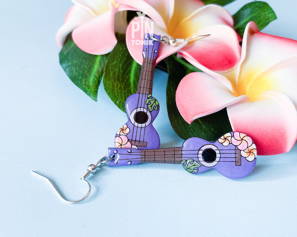 Ukulele Dangle Earrings