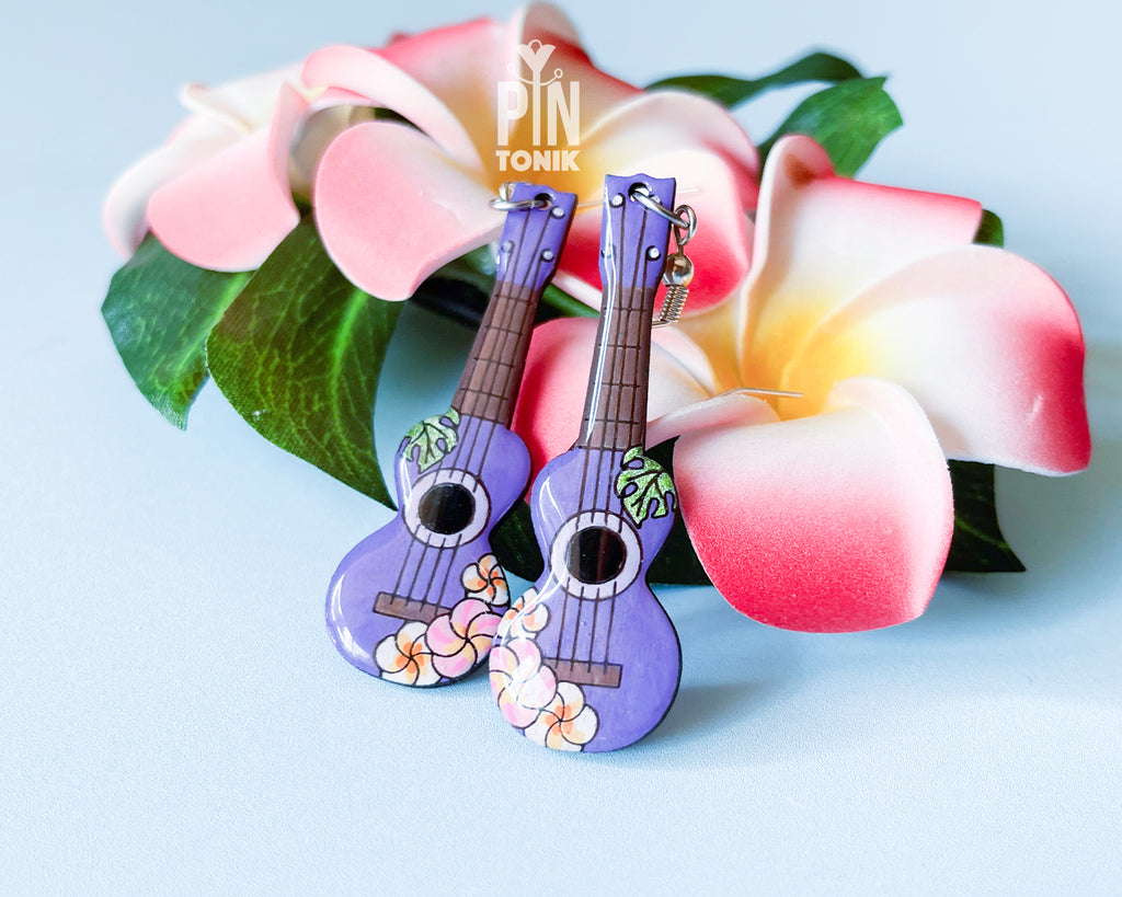 Ukulele Dangle Earrings