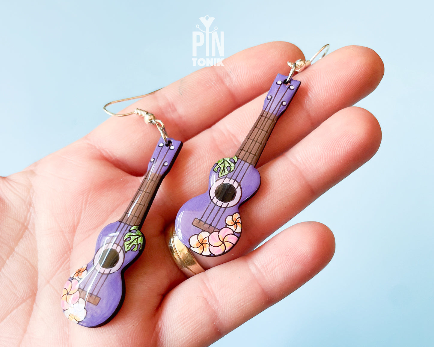Ukulele Dangle Earrings
