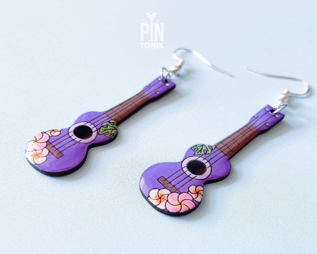 Ukulele Dangle Earrings