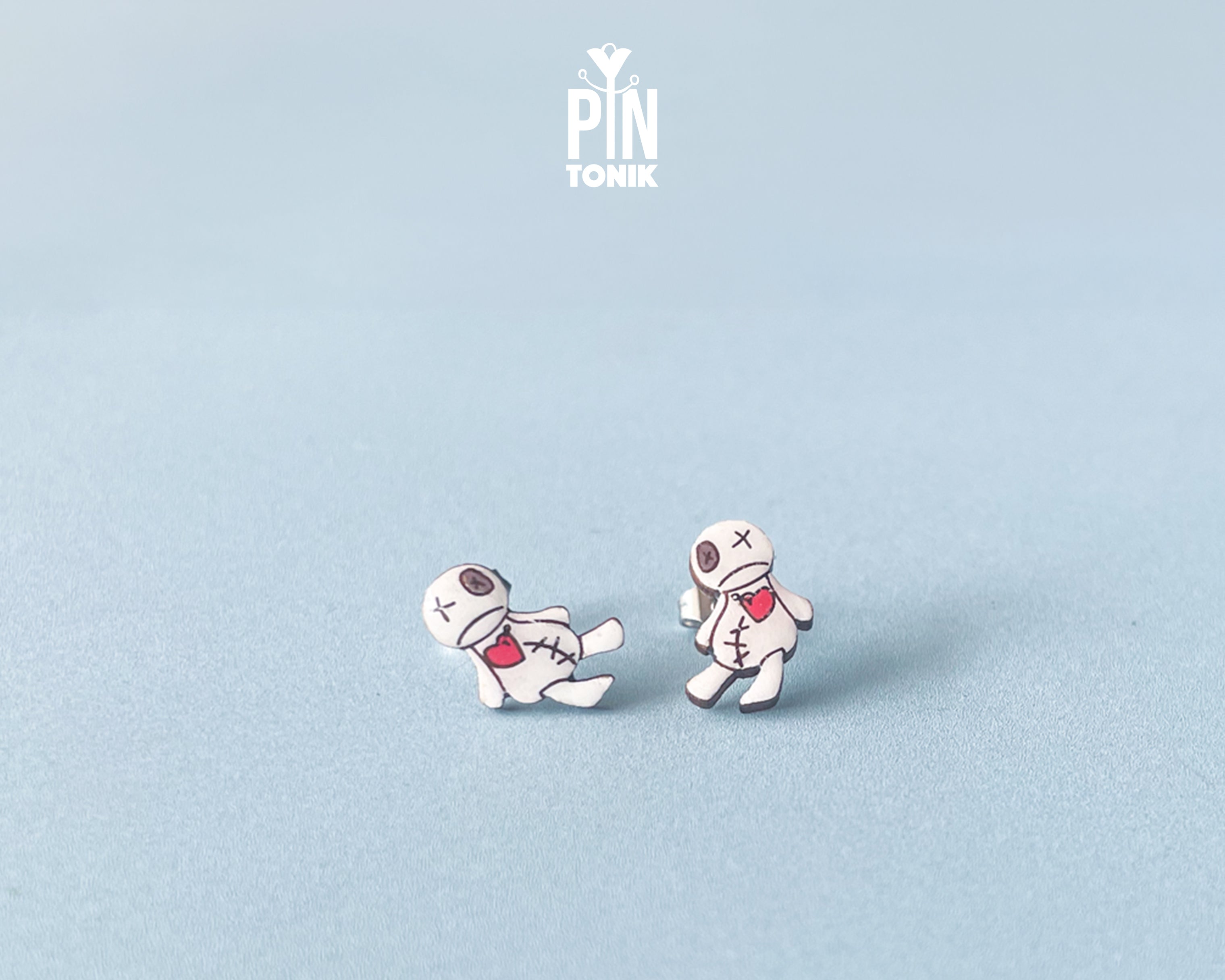 Voodoo Doll Stud Earrings