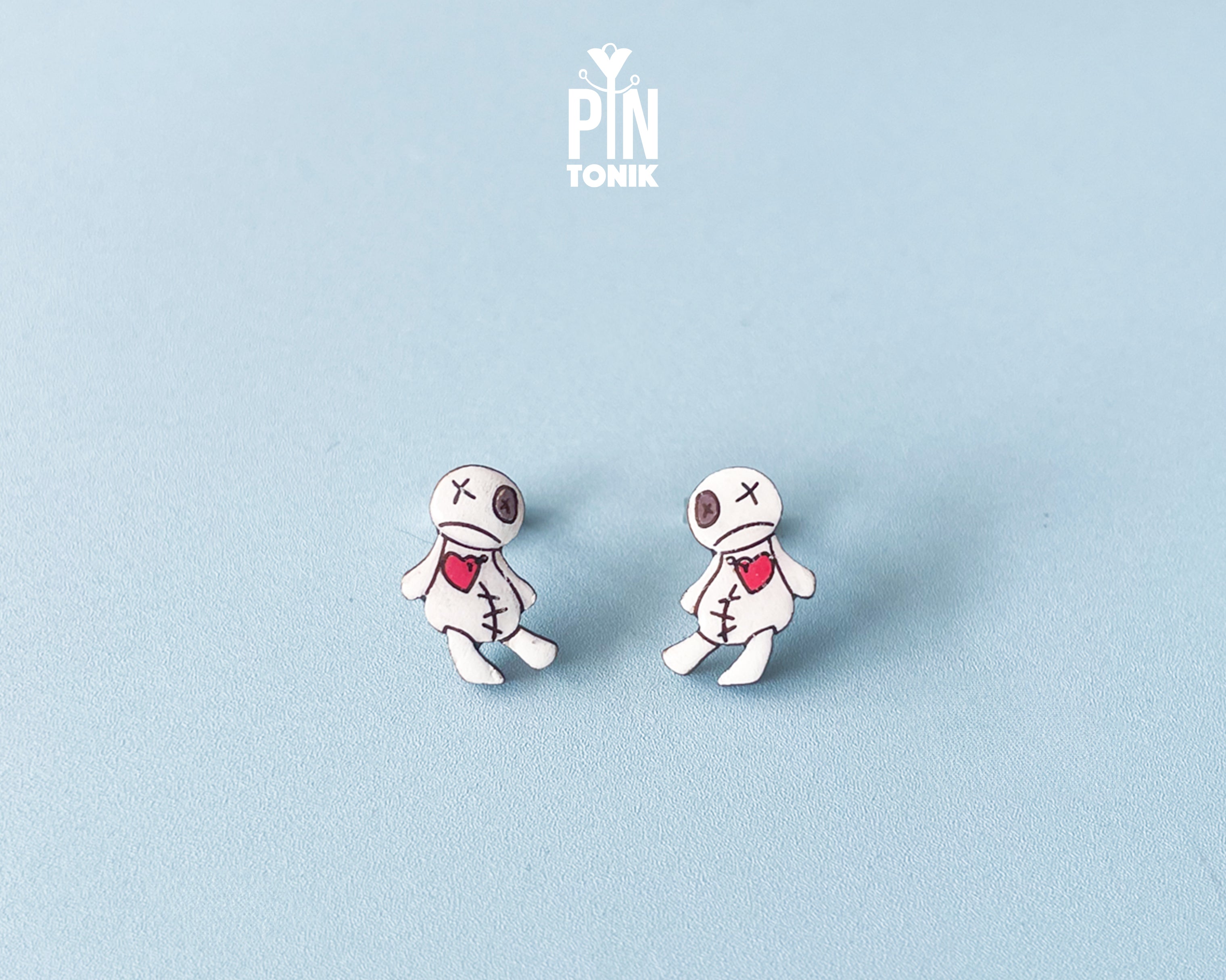 Voodoo Doll Stud Earrings