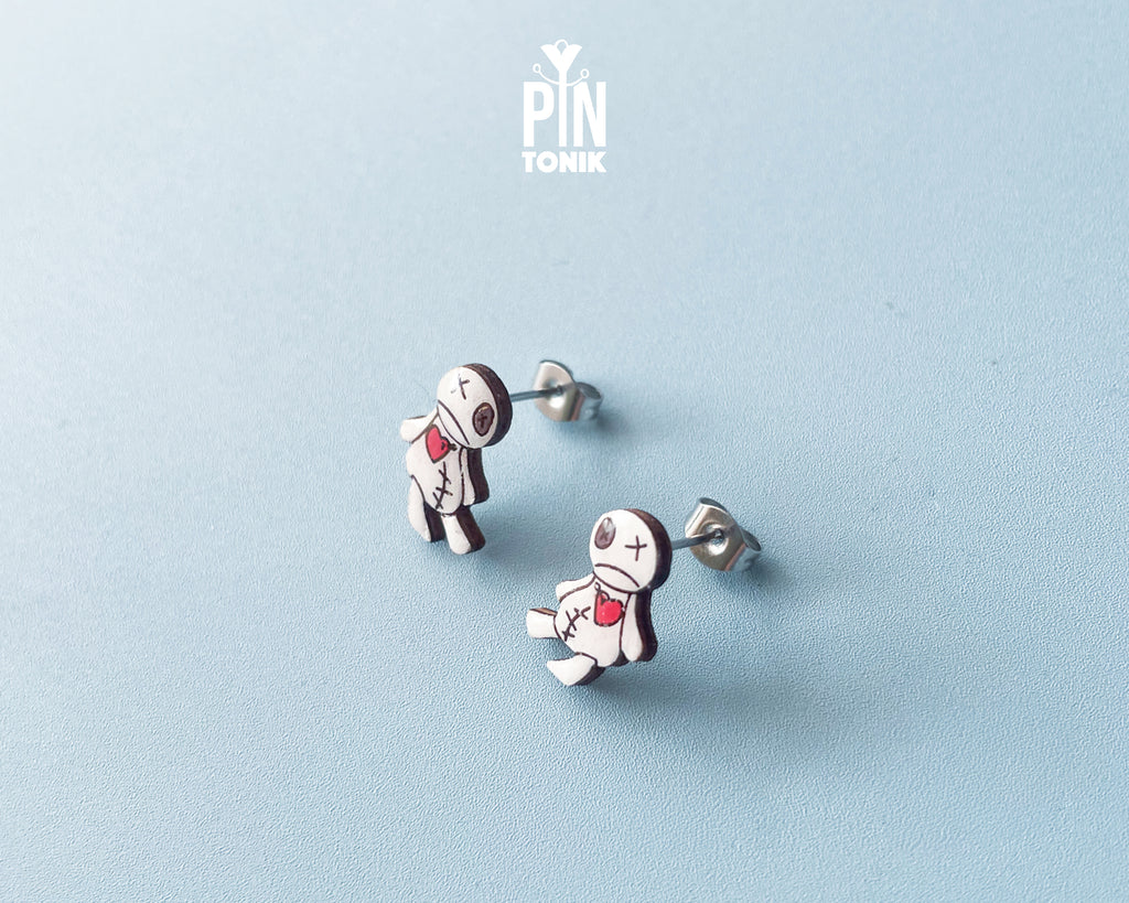 Voodoo Doll Stud Earrings