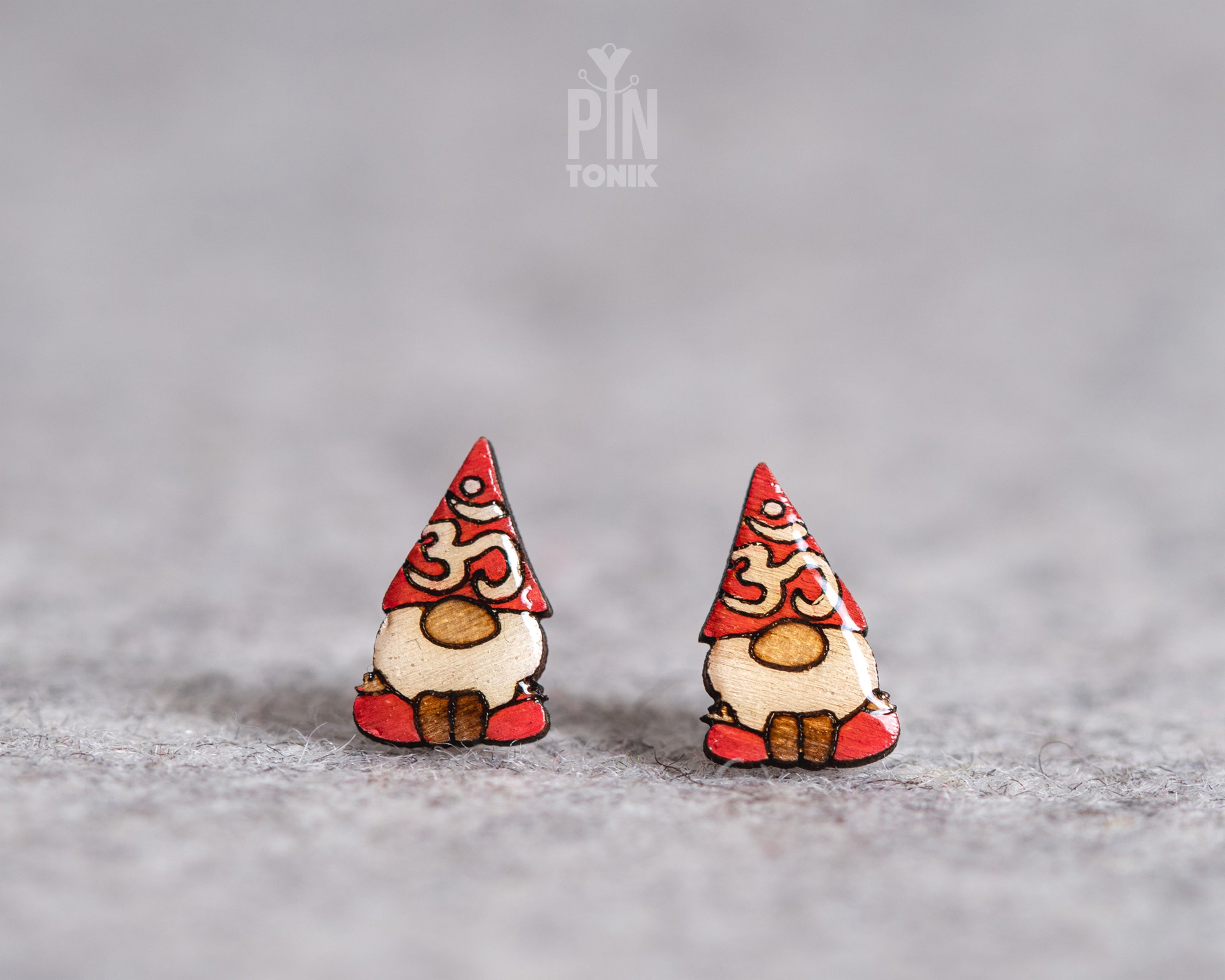 Yoga Gnome Stud Earrings