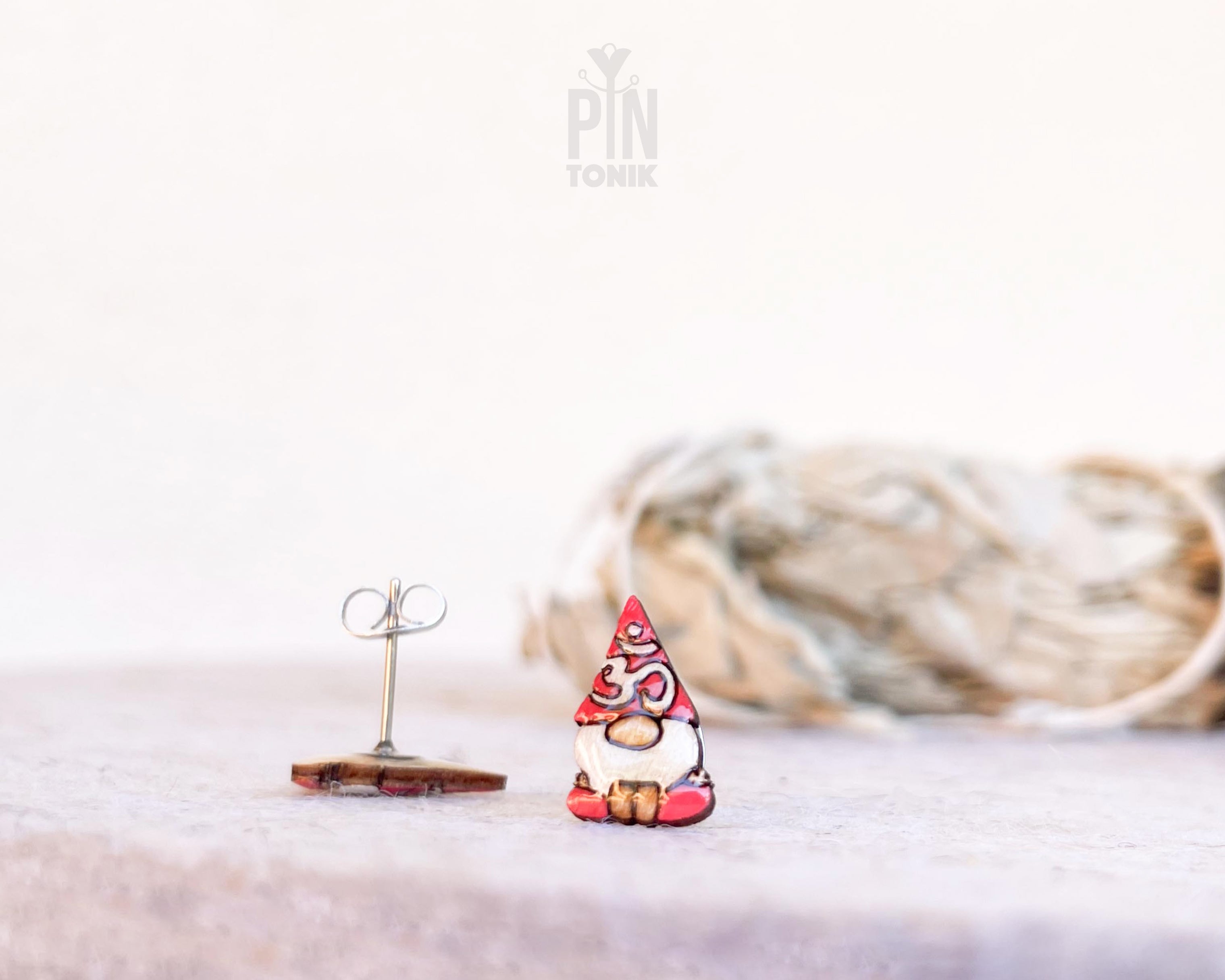 Yoga Gnome Stud Earrings